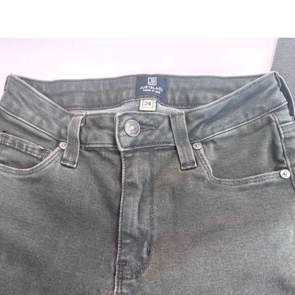 Just Black JB Slit Knee Skinny Jeans Sz 24, Stretch, Ankle, Faded Black, Pockets - Picture 4 of 6